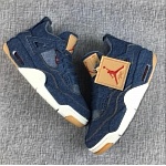 2018 New Air Jordan Retro 4 X Levis Sneakers For Men in 178671, cheap Jordan4