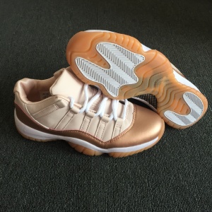 $58.00,2018 New Air Jordan Retro 11 Rose Gold Sneakers For Women in 185165