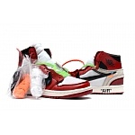 2018 New Air Jordan Retro 1 X Off White Sneakers For Men in 188692, cheap Jordan1