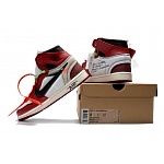 2018 New Air Jordan Retro 1 X Off White Sneakers For Men in 188692, cheap Jordan1