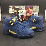 2018 New Cheap Air Jordan Retro 12 Michigan Sneakers For Men in 190272