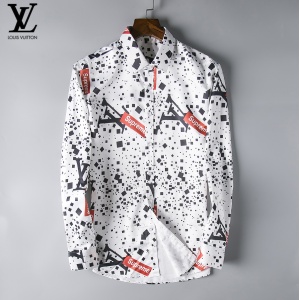 $28.00,2018 New Cheap Louis Vuitton Long Sleeved Shirts For Men in 195195