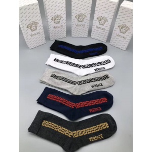 $35.00,2020 Cheap Unisex Versace Socks 5 Pairs Per Box # 215970