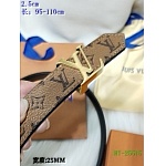2020 Cheap Louis Vuitton 2.5 cm Width Belts # 217740, cheap LouisVuitton Belts