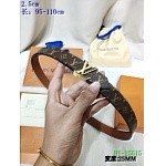2020 Cheap Louis Vuitton 2.5 cm Width Belts # 217741, cheap LouisVuitton Belts