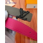 2020 Cheap Louis Vuitton 3.0 cm Width Belts # 217750, cheap LouisVuitton Belts