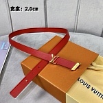 2020 Cheap Louis Vuitton 2.0cm Width Belts # 226605, cheap LouisVuitton Belts