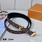 2020 Cheap Louis Vuitton 2.0cm Width Belts # 226608, cheap LouisVuitton Belts