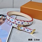 2020 Cheap Louis Vuitton 2.0cm Width Belts # 226609, cheap LouisVuitton Belts