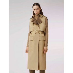 $125.00,2020 Burberry Sleeveless Monogram-lined Cotton Trench Coat For Women # 228713