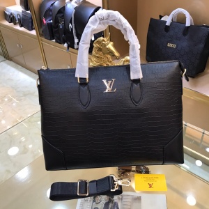 $145.00,Louis Vuitton Croc Embossed Leather Brief Case For Men # 232692