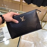 Louis Vuitton Croc Embossed Leather Clutches For Men # 232694, cheap LV Handbags