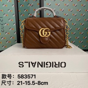$89.00,Gucci GG Marmont Mini Matelassé Top Handle Bag For Women # 232799