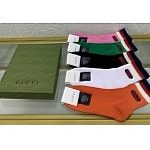 Gucci Logo Cotton Socks Set 5 Pairs # 233501, cheap Socks