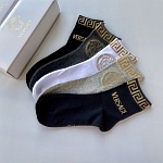 Versace Logo Cotton Socks Set 5 Pairs # 233505, cheap Socks