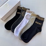 Versace Logo Cotton Socks Set 5 Pairs # 233505, cheap Socks