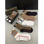 Burberry Logo Cotton Socks Set 5 Pairs # 233507, cheap Socks