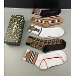 Burberry Logo Cotton Socks Set 5 Pairs # 233507, cheap Socks