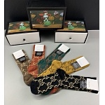 Gucci Logo Cotton Socks Set 5 Pairs # 233511, cheap Socks