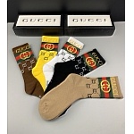 Gucci Logo Cotton Socks Set 5 Pairs # 233512, cheap Socks