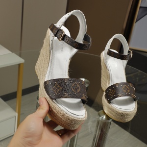 $65.00,Louis VuittonWedge Heel Sandals For Women # 237971