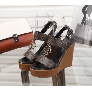 $65.00,Louis Vuitton Wedge Heel Sandals For Women # 237975