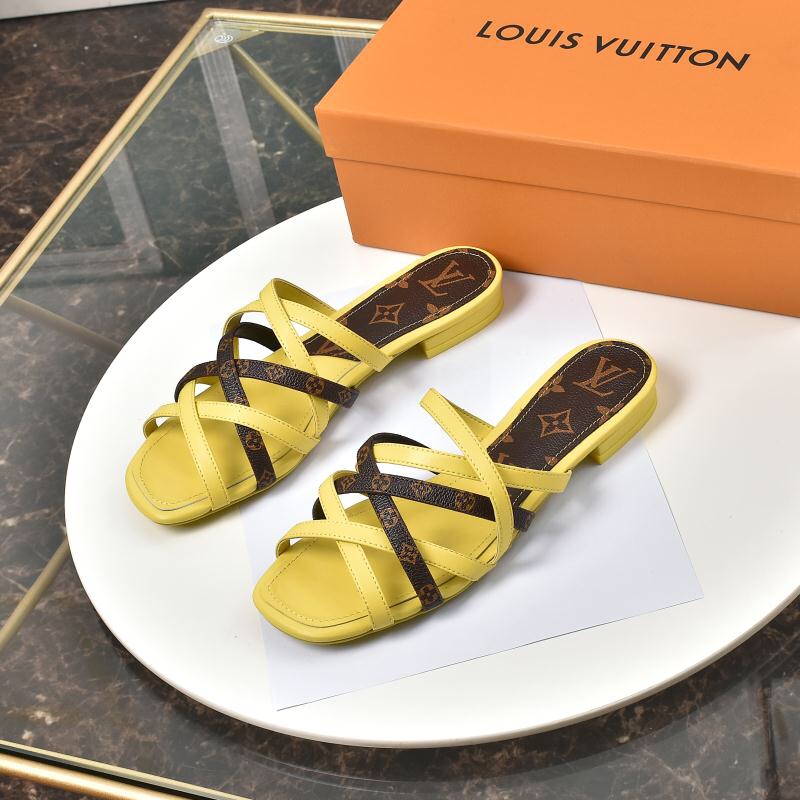 Louis Vuitton Flat Heel Sandals For Women # 237919