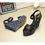 Louis Vuitton Wedge Heel Sandals For Women # 237972, cheap Louis Vuitton Sandal
