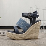 Louis Vuitton Wedge Heel Sandals For Women # 237974, cheap Louis Vuitton Sandal