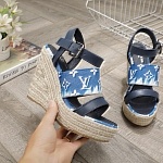 Louis Vuitton Wedge Heel Sandals For Women # 237974, cheap Louis Vuitton Sandal