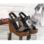 Louis Vuitton Wedge Heel Sandals For Women # 237975, cheap Louis Vuitton Sandal