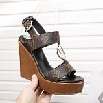Louis Vuitton Wedge Heel Sandals For Women # 237975, cheap Louis Vuitton Sandal