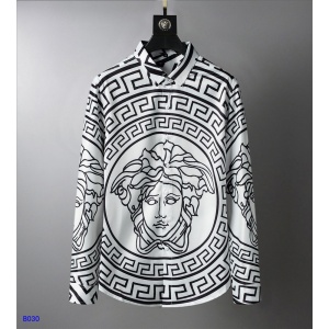 $36.00,Versace Monogram Motif Long Sleeve Shirts For Men in 243352