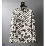 Louis Vuitton Monogram Motif Long Sleeve Shirts For Men in 243351