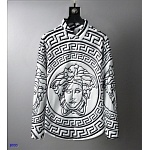 Versace Monogram Motif Long Sleeve Shirts For Men in 243352