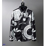 Versace Monogram Motif Long Sleeve Shirts For Men in 243355