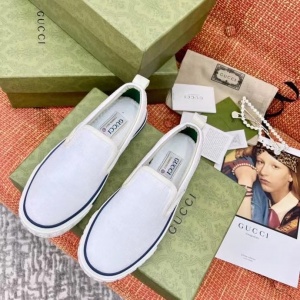 $85.00,2021 Gucci Tennis Logo Embroidered Slip On Unisex # 244923