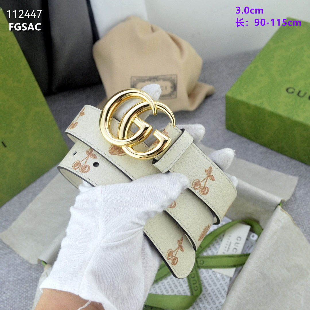 3.0 cm Width Gucci Belt # 255735