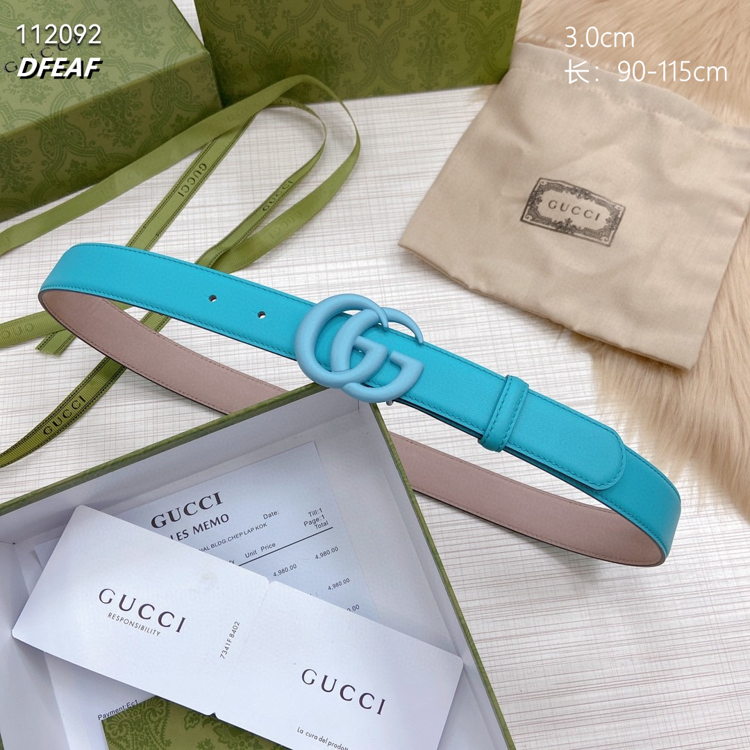 3.0 cm Width Gucci Belt # 255747