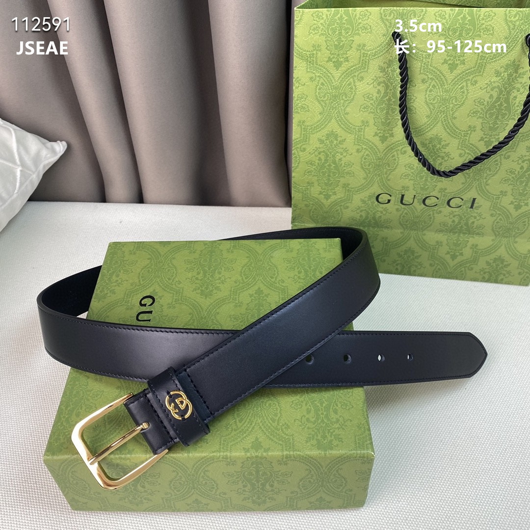 3.5 cm Width Gucci Belt # 255748