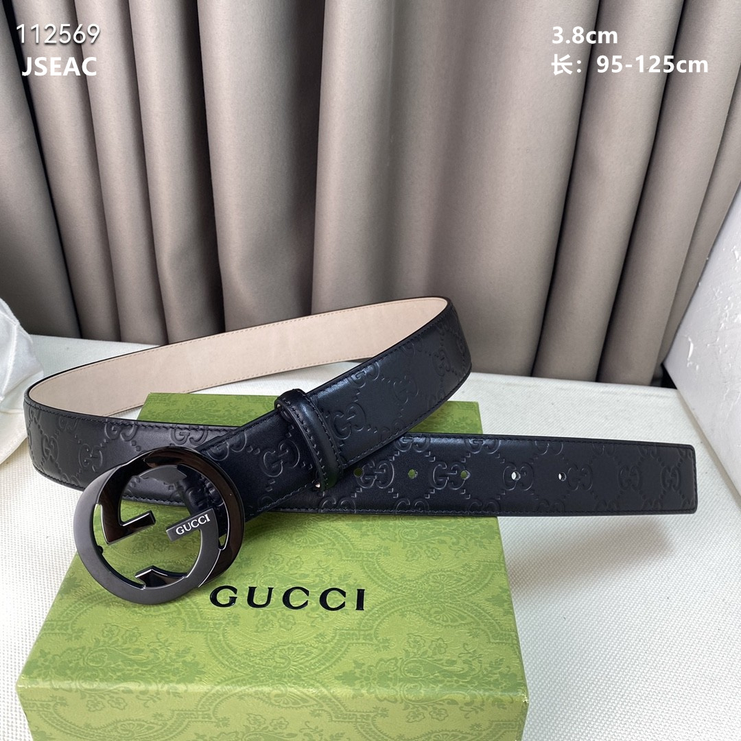 3.8 cm Width Gucci Belt # 255755