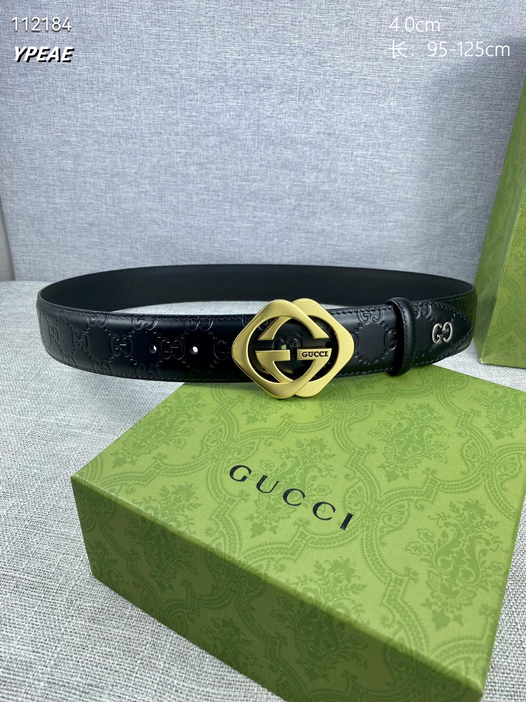 3.8 cm Width Gucci Belt # 255762