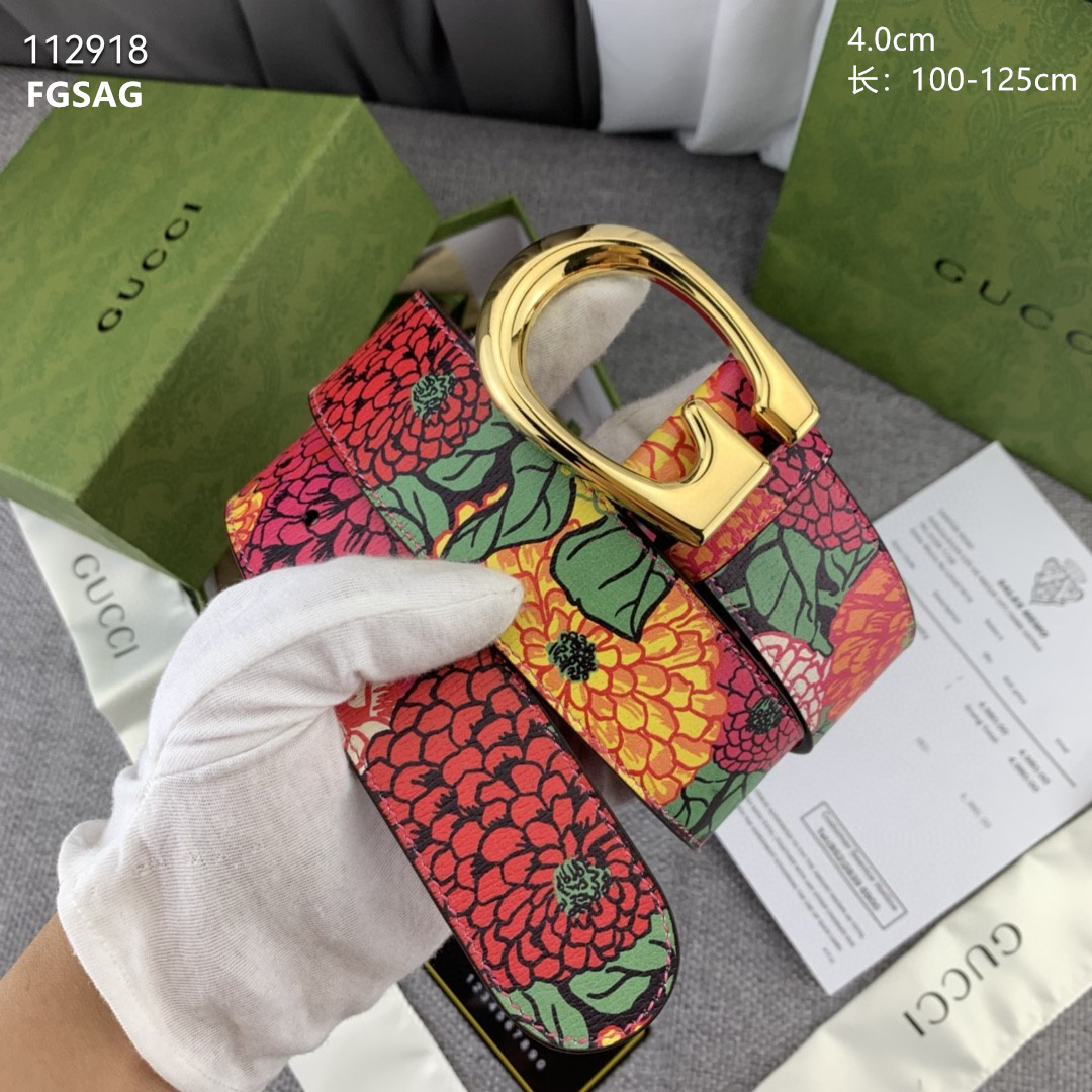 4.0 cm Width Gucci Belt # 255819