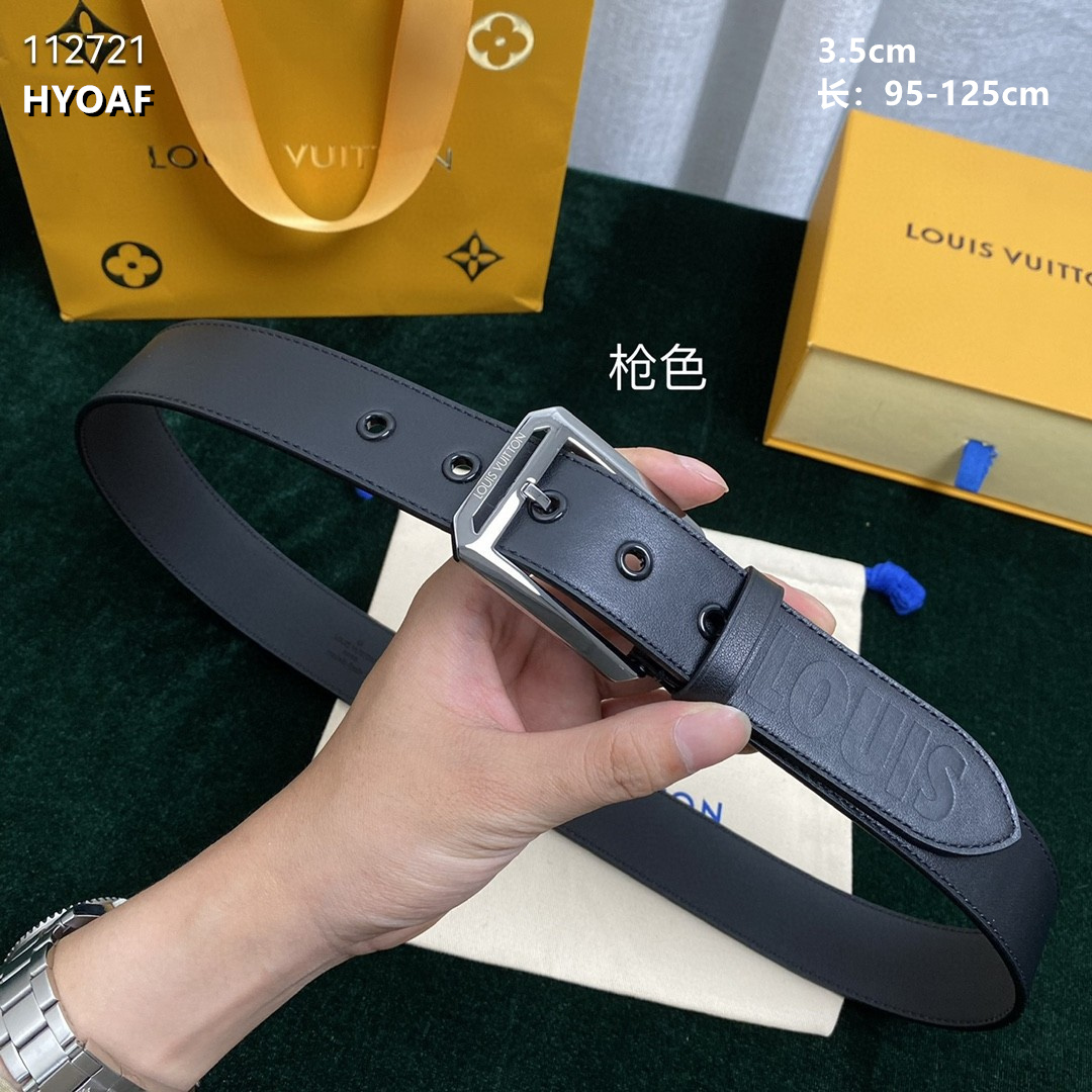 3.5 cm Width Louis Vuitton Belt # 255910