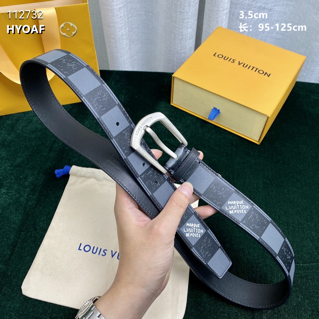 3.5 cm Width Louis Vuitton Belt # 255915