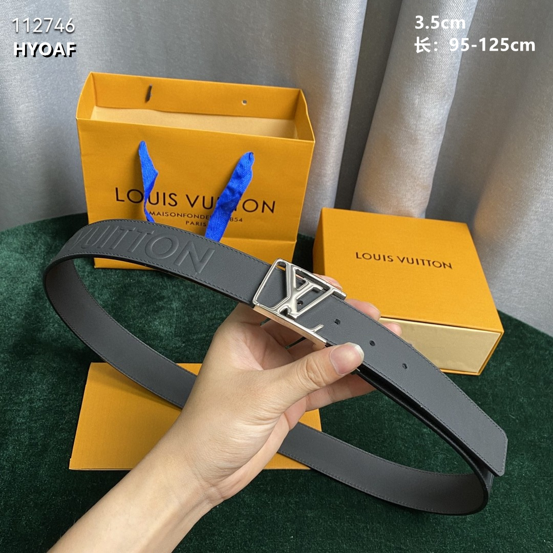 3.5 cm Width Louis Vuitton Belt # 255916