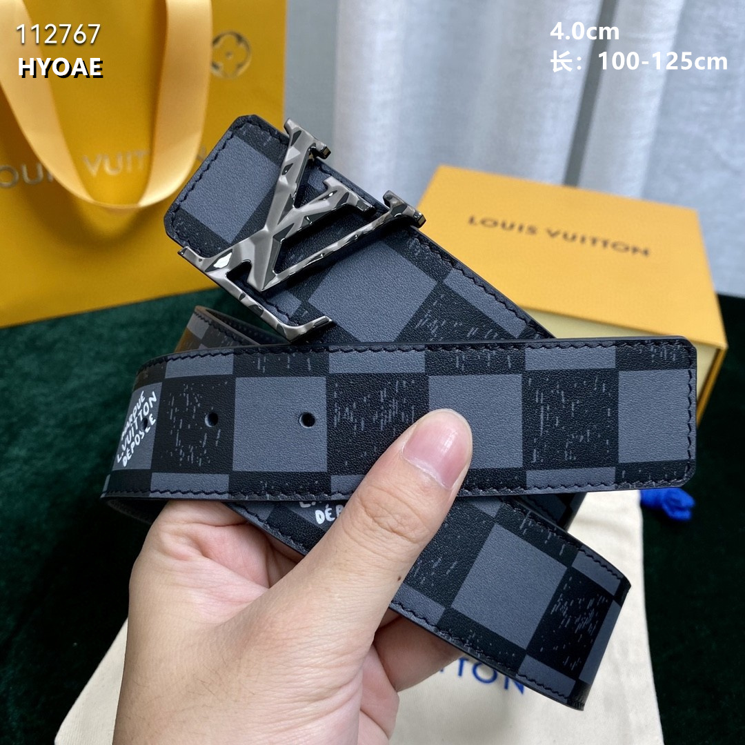 4.0 cm Width Louis Vuitton Belt # 256026