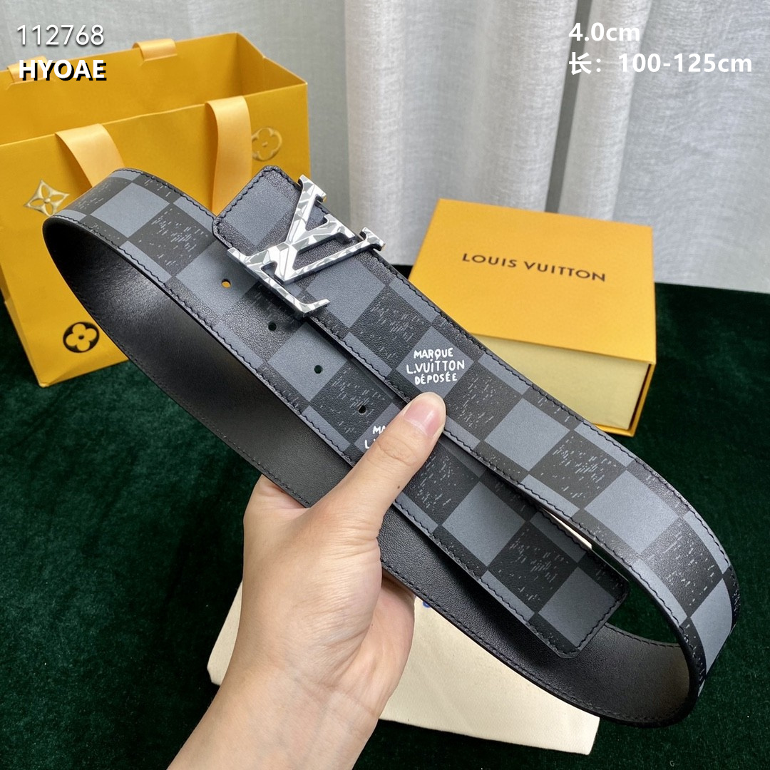 4.0 cm Width Louis Vuitton Belt # 256027
