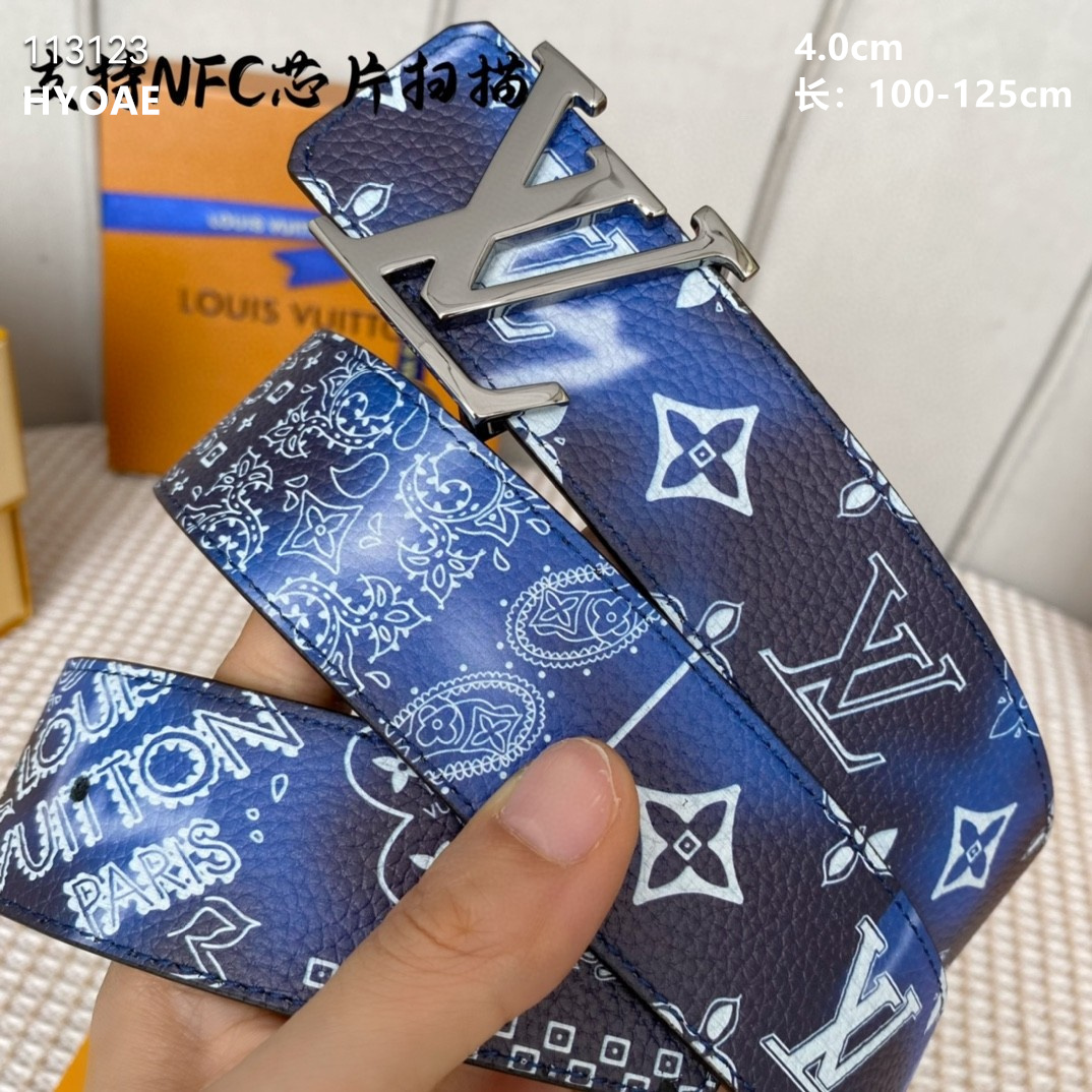 4.0 cm Width Louis Vuitton Belt # 256028