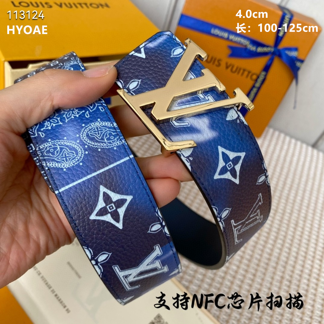 4.0 cm Width Louis Vuitton Belt # 256029